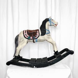 Vintage Wood Rocking Horse